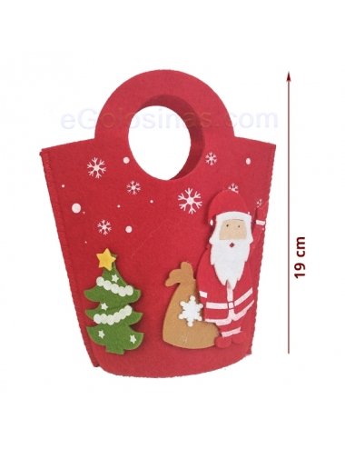 CESTO FIELTRO PAPA NOEL NAVIDAD