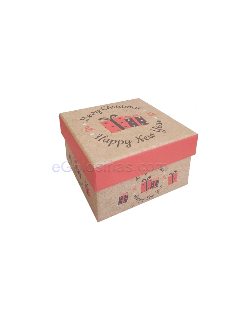 CAJITA CARTON CUADRADA NAVIDAD Regalos