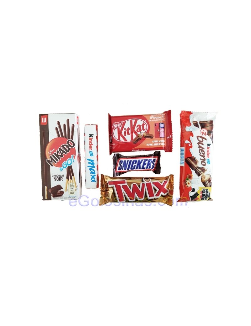 CESTA FIELTRO NAVIDAD 6 SNACKS CHOCOLATE