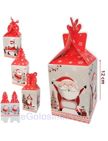 CAJA CARTÓN PAPA NOEL 8.5x12cm 1ud