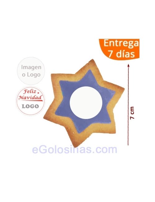 Galleta Estrella Colores Personalizadas