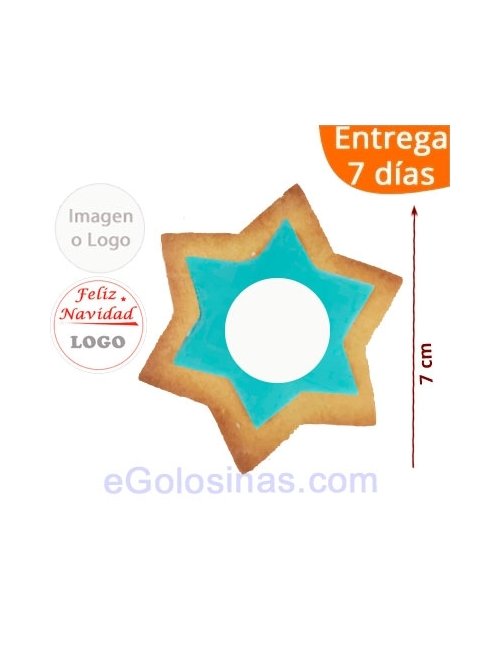 Galleta Estrella Colores Personalizadas
