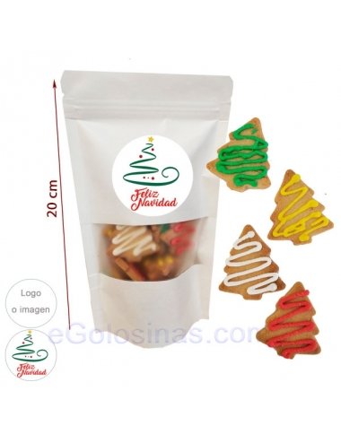 BOLSA 12 MINI GALLETAS ARBOL NAVIDAD personalizadas