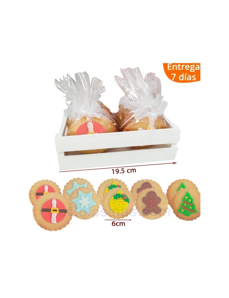 BANDEJA MADERA 10 GALLETAS NAVIDAD