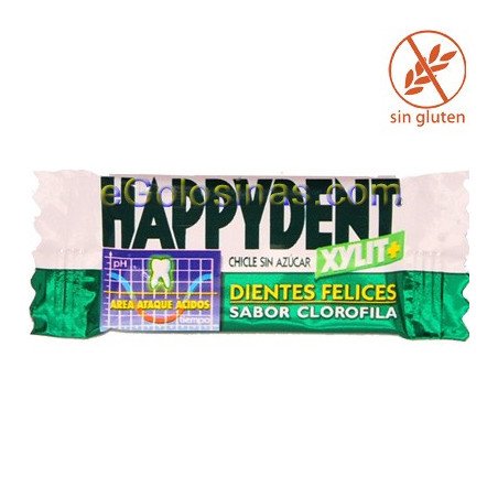 chicle mini happydent sabor clorofila con xylit 200uds.