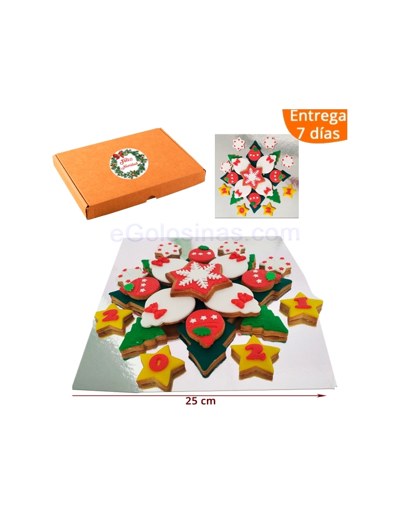 CAJA GALLETAS SURTIDAS NAVIDAD ESTRELLA 1ud