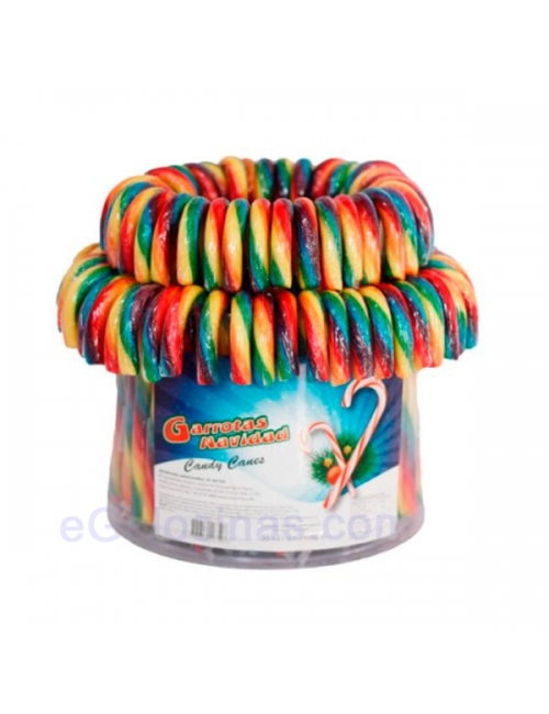 BASTON NAVIDAD COLORES GRANDE 25gr 96uds