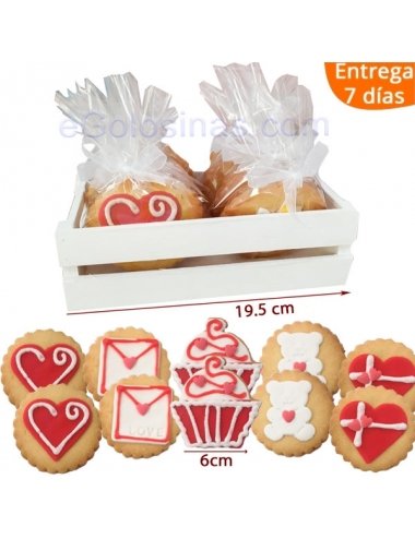 BANDEJA MADERA 10 GALLETAS SAN VALENTIN