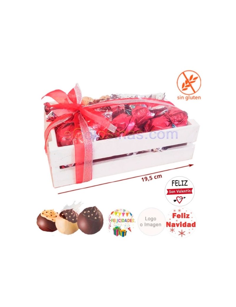 BANDEJA MADERA 300gr BOMBONES personalizable