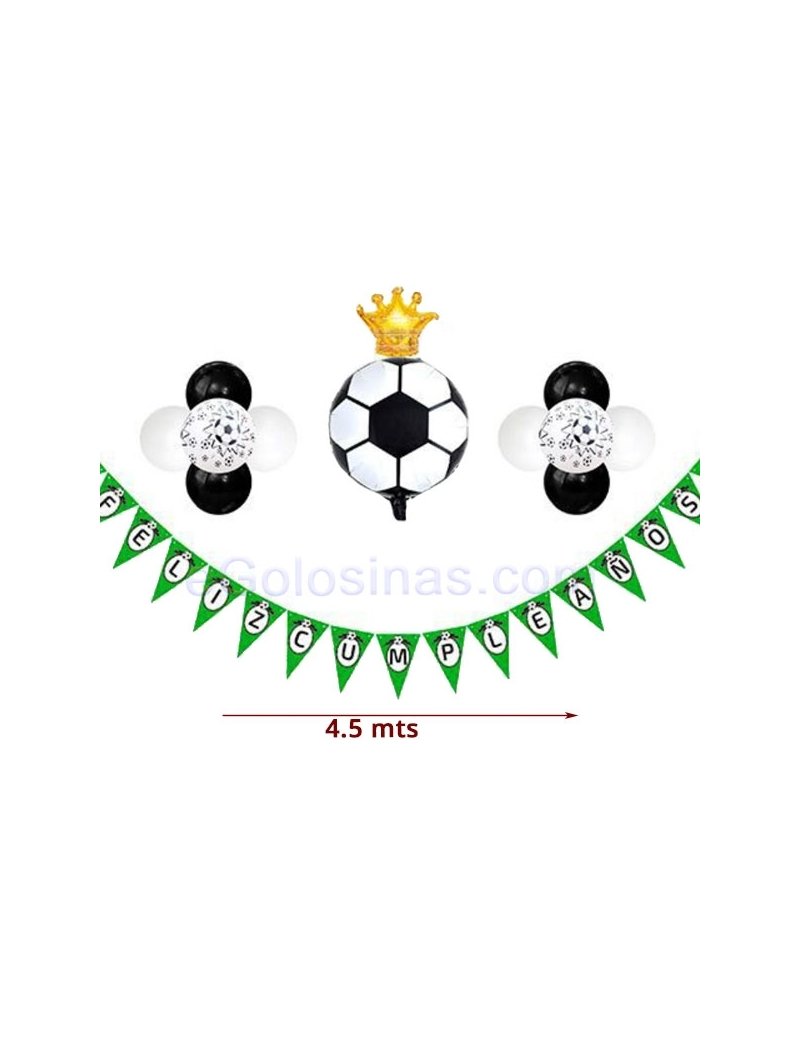 SET GUIRNALDA GLOBOS FUTBOL 35 piezas