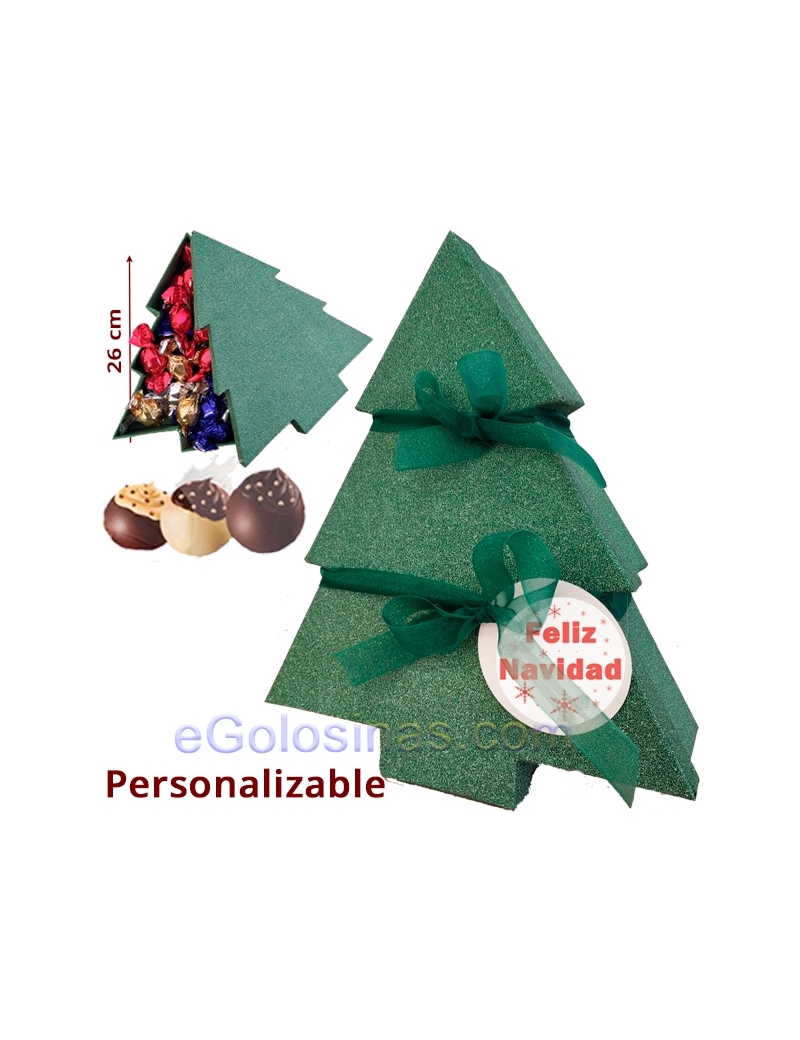 CAJA BOMBONES ARBOL NAVIDAD VERDE GRANDE 500gr