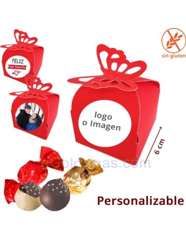 CAJITA ROJA 2 MAXI BOMBONES personalizada