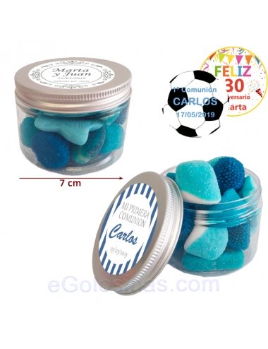 Tarro Chuches Azules 120Gr Personalizada