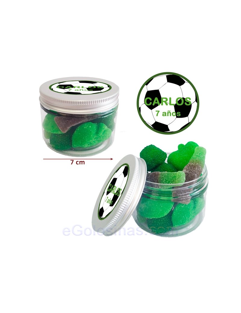 TARRO CHUCHES VERDES 120gr personalizada para ANIVERSARIO