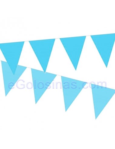 GUIRNALDA PLASTICO BANDERIN AZUL 10mts