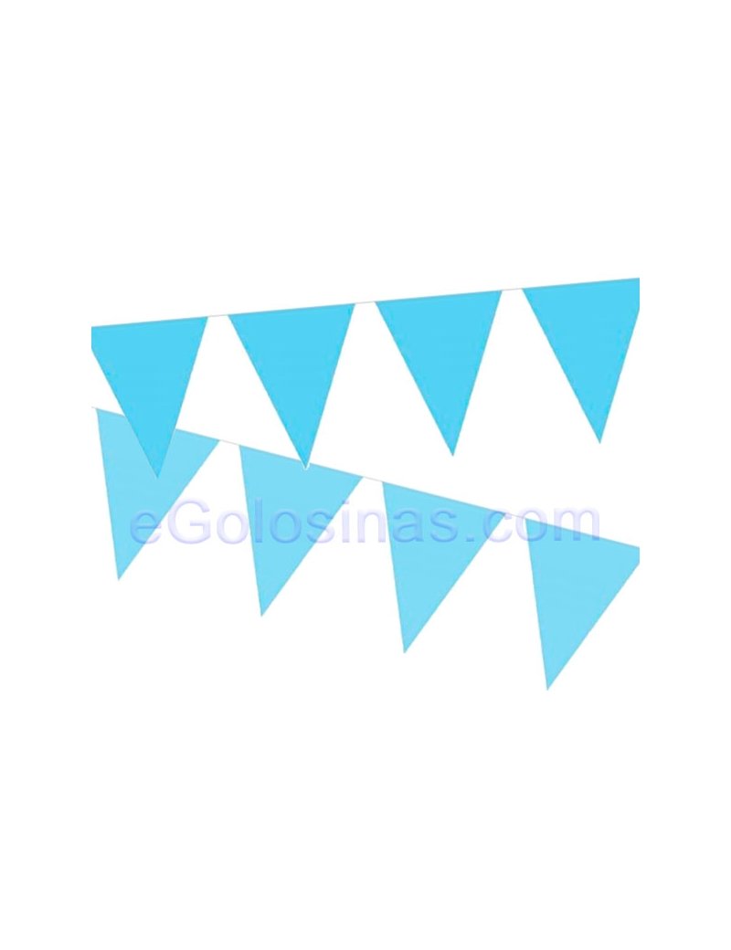 GUIRNALDA PLASTICO BANDERIN AZUL 10mts