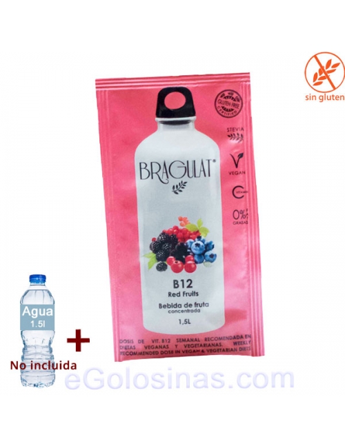 SOBRES VITAMINA FRUTOS ROJOS B12 BEBIDA SOLUBLE 15uds BRAGULAT