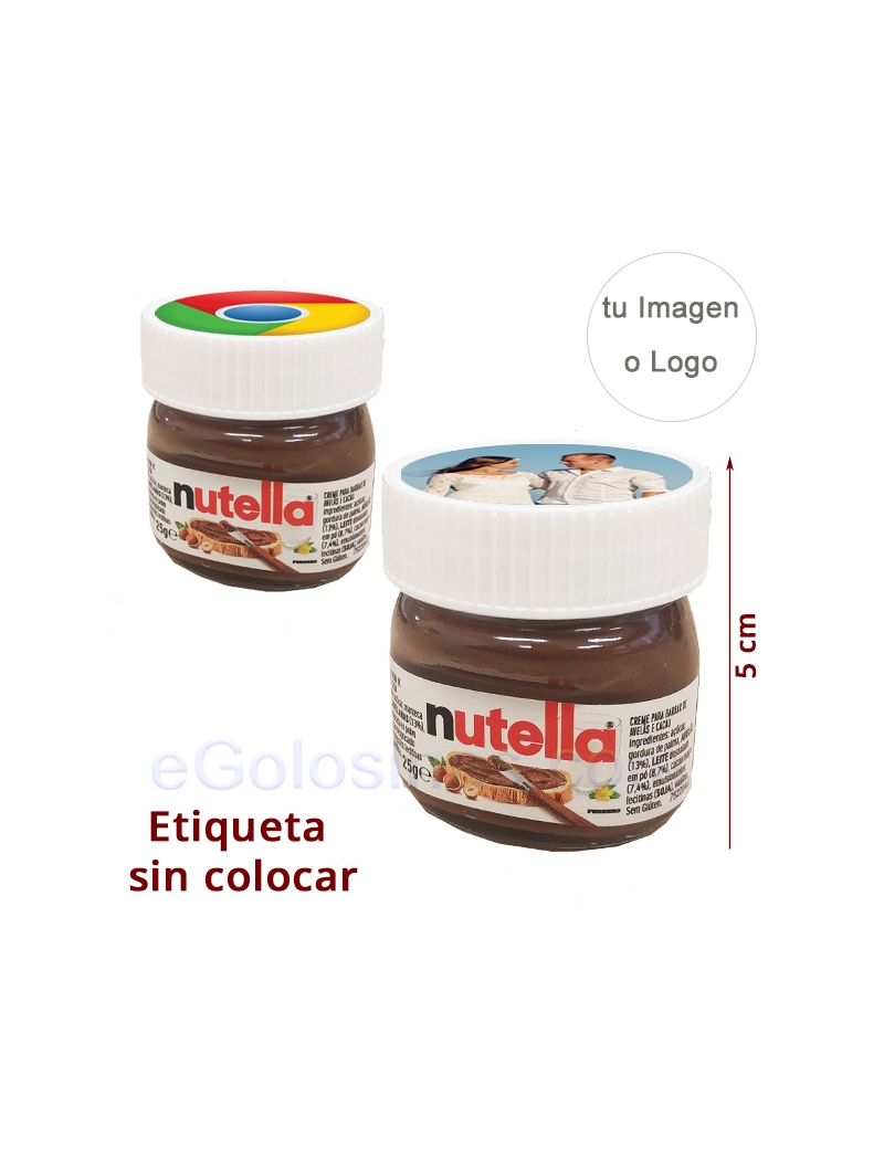 Mini Nutella 25Gr Con Etiqueta En La Tapa Personalizada