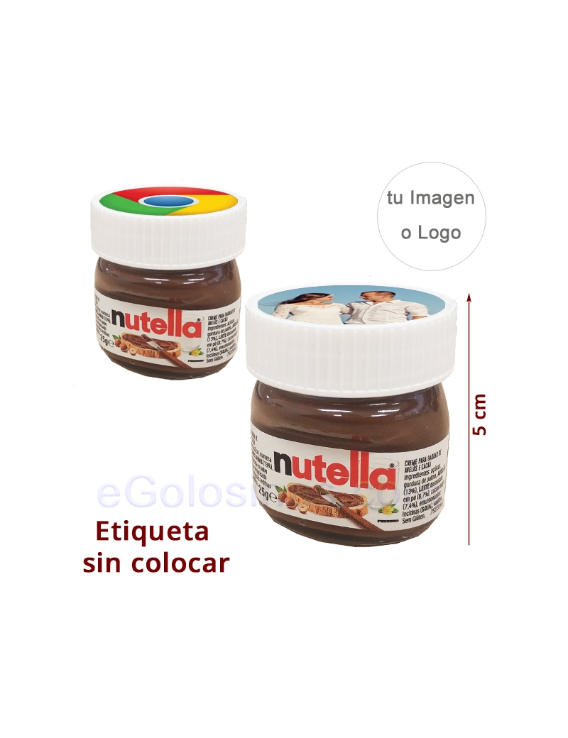 mini nutella 25gr con etiqueta personalizada en tu tienda online