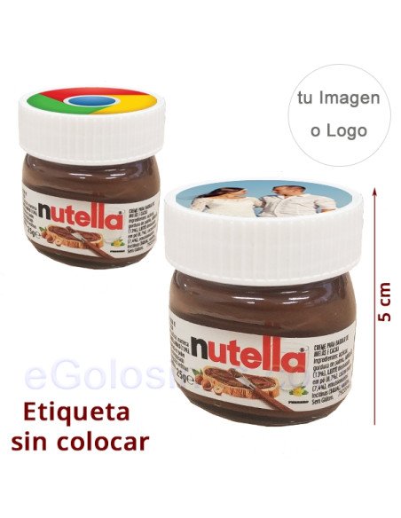 MINI NUTELLA 25GR con etiqueta en la tapa personalizada
