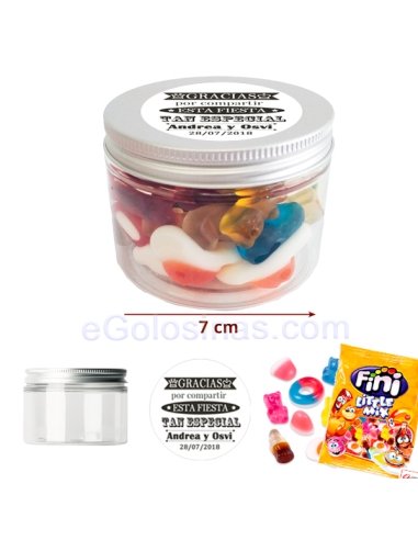 TARRO MINI CHUCHES BRILLO BODA personalizada