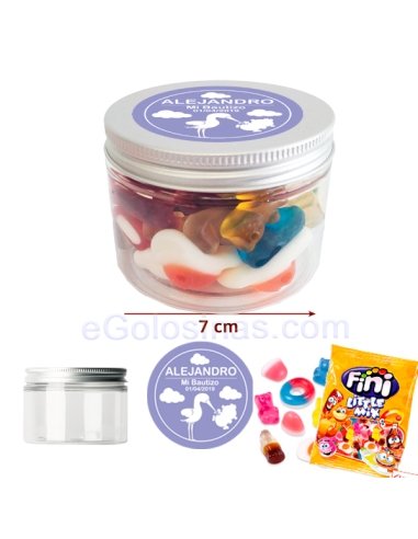 TARRO MINI CHUCHES BRILLO BAUTIZO personalizada