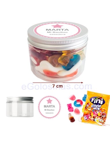 TARRO MINI CHUCHES BRILLO BAUTIZO personalizada