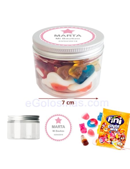 TARRO MINI CHUCHES BRILLO BAUTIZO personalizada