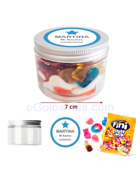 TARRO MINI CHUCHES BRILLO BAUTIZO personalizada
