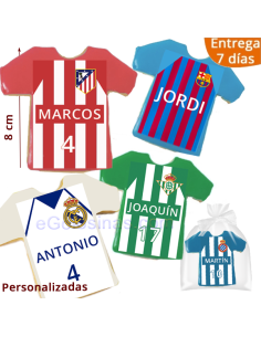 GALLETAS CAMISETA EQUIPO FUTBOL personalizada
