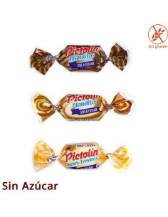 Caramelos Pictolín Blanditos Café, Choco y Toffee sin azúcar 1Kg