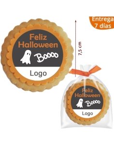 Galletas Redondas Halloween Fantasma Personalizada