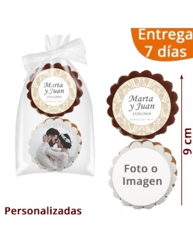2 Galletas Boda Con Foto Personalizadas E41