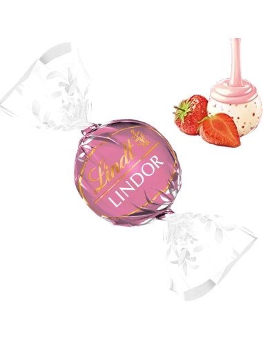 Bombones Lindor Blanco Fresa 2Kg (160Uds Aprox) Lindt