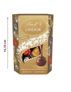 Caja Bombones Lindor Cornet Surtido 200Gr Lindt (16Uds)