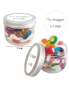 Tarro Mini Chuches Brillo 130Gr Personalizadas Logo