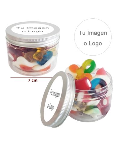 Tarro Mini Chuches Brillo 130Gr Personalizadas Logo