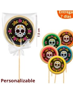 Piruleta Galleta Calavera Catrina personalizable