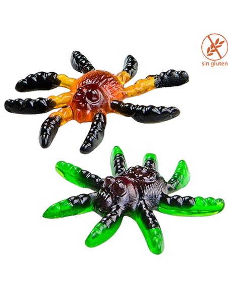 Chuches Halloween Tarántulas de goma 1Kg Trolli (77 uds aprox)