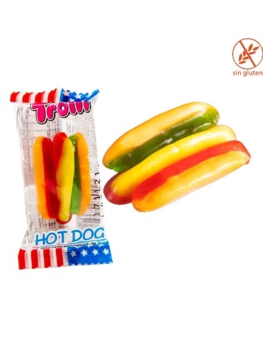Chuches de Perrito Caliente Hot Dog de goma 60uds Trolli Golosinas