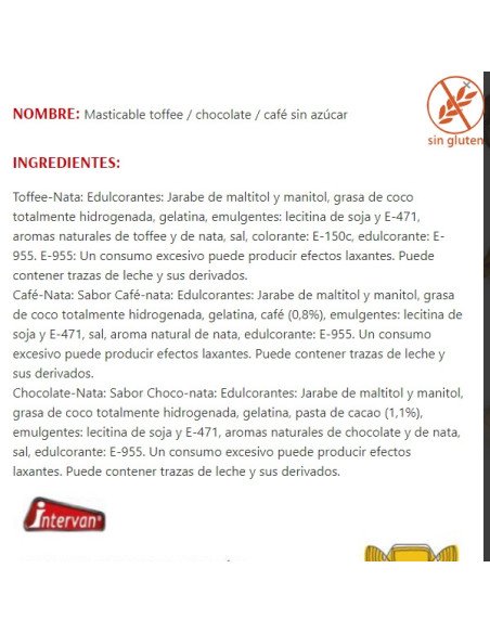 Caramelos Pictolín Blanditos Café, Choco y Toffee sin azúcar 1Kg