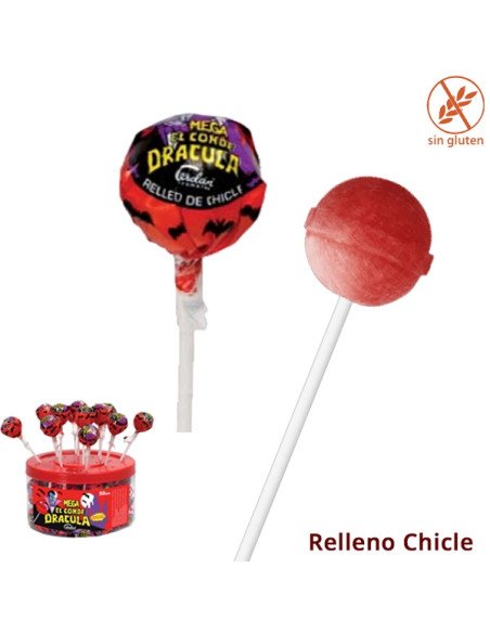 Chupa Mega Drácula Gum 45uds Caramelos Cerdán