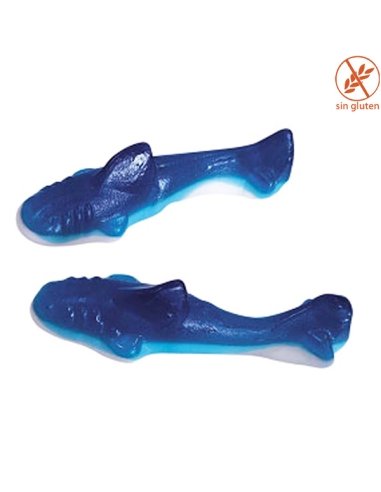 Tiburones azules pintalenguas goma 250uds Fini Golosinas