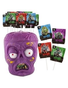 Cabeza Zombie 175 Piruletas Caramelos Cerdán