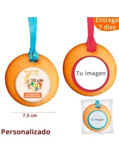 Galletas Medalla con cinta personalizadas 1ud