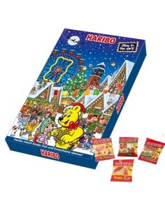 Calendario de Adviento de chuches Haribo fluorescente