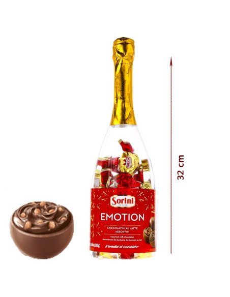 Botella Emotion Maxi Bombones 280gr Sorini