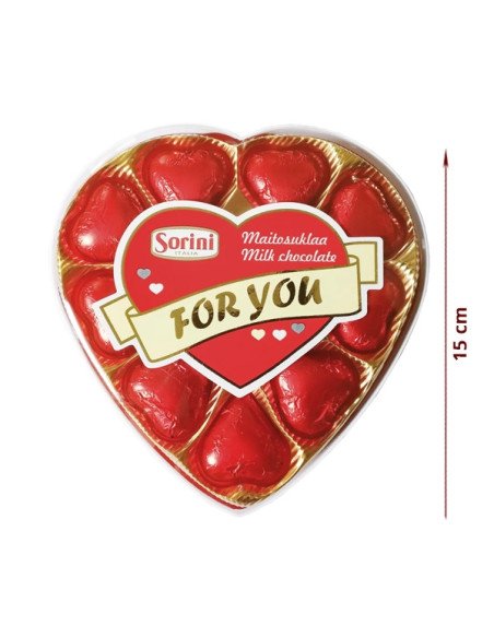 Estuche Bombones Corazón Rojo 60gr Sorini