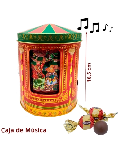 Caja Bombones Musical Carrusel Ratoncitos 150Gr