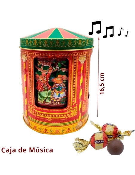 Caja Bombones Musical Carrusel Ratoncitos 150Gr
